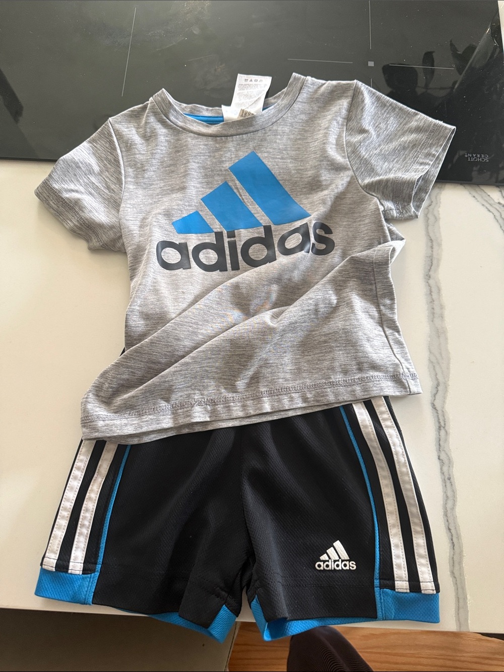 Adidas shirt and short set toddler boy